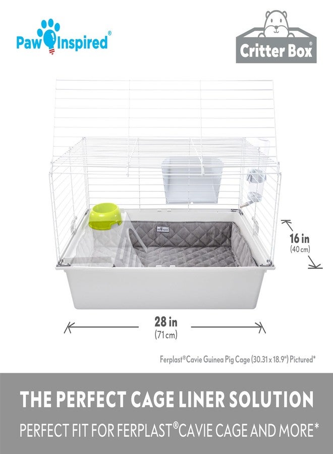 Paw Inspired Critter Box | Washable Guinea Pig Cage Liners with Raised Sides | Fleece Bedding for Guinea Pigs Rabbits, Hamsters, Small Animals | Edge Protected Pee Pads (C&C 2x1 (14" Grids)) - Image 5